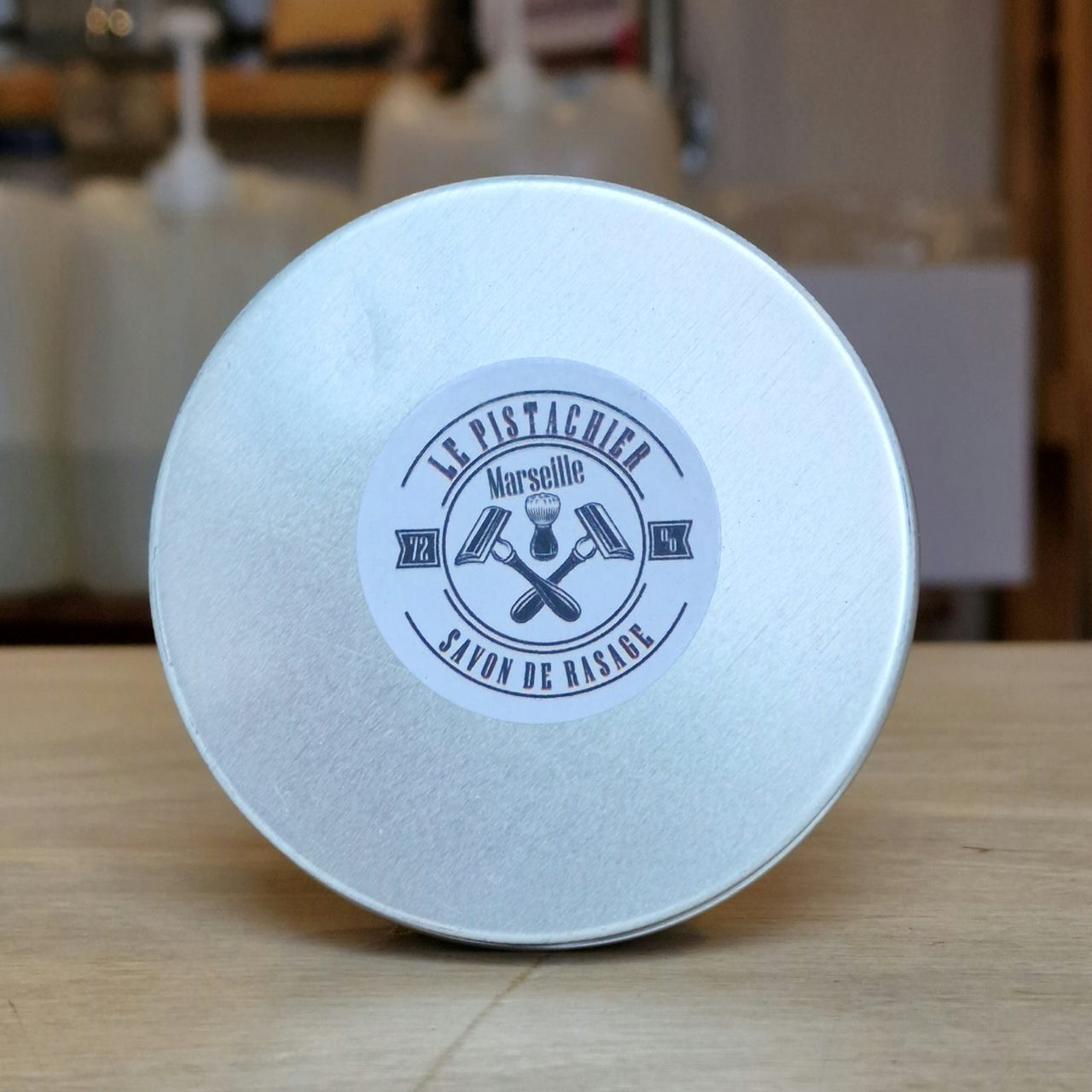 Pistachio & Almond Shaving Soap Tin